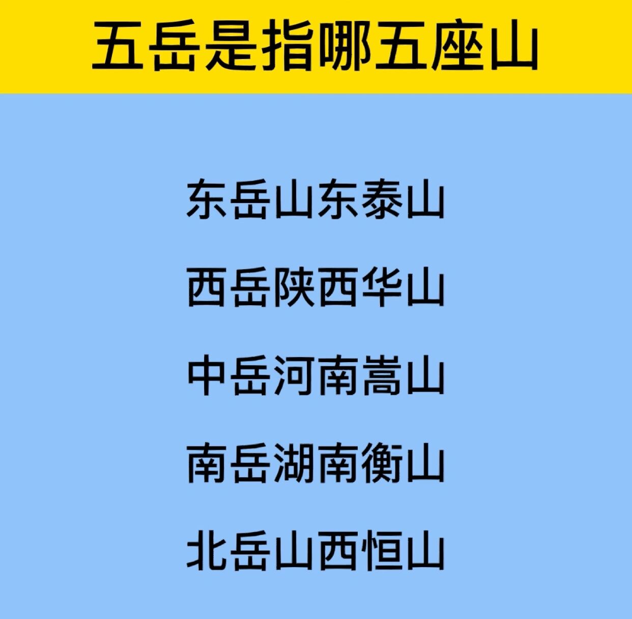 中国五岳是哪五岳 神州五大镇山是什么