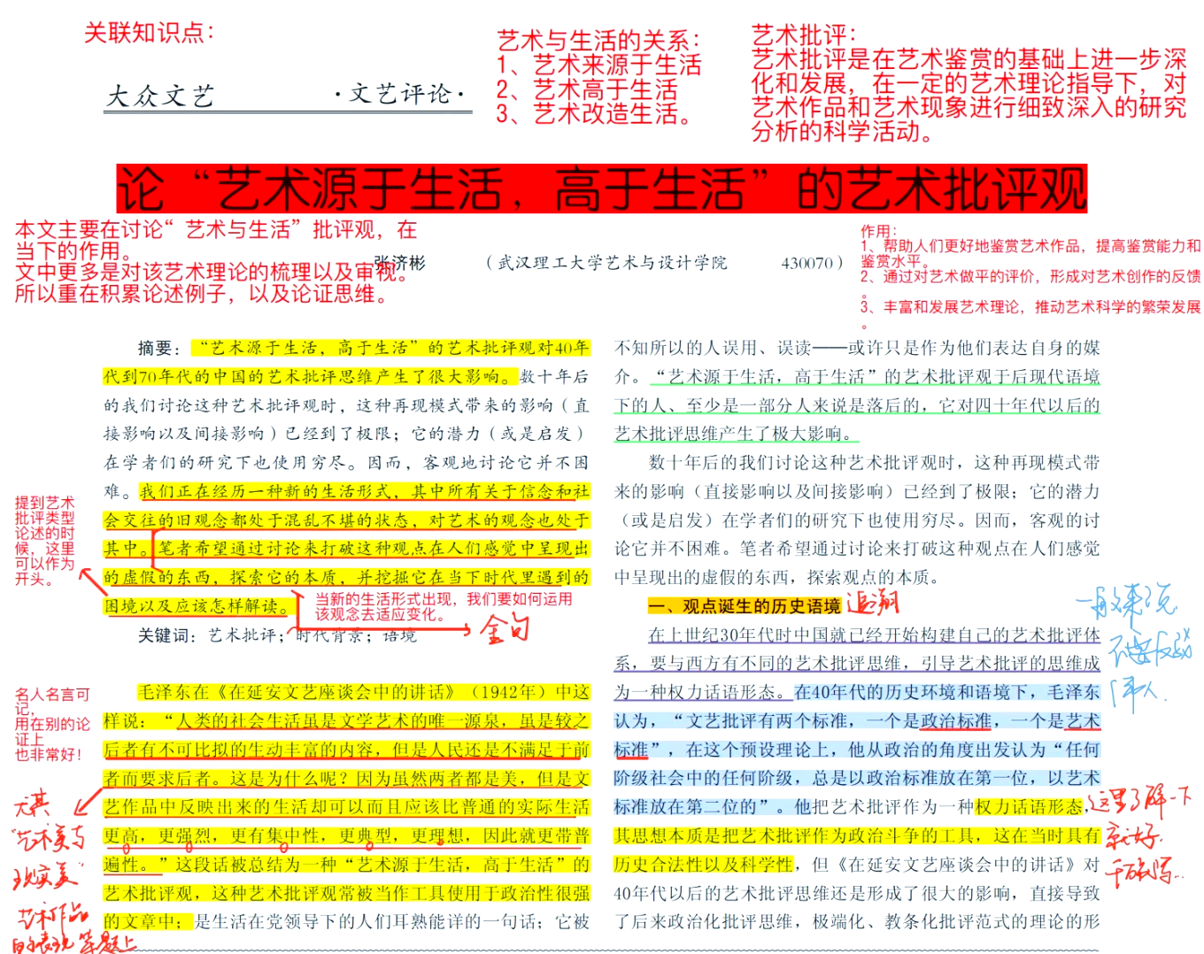 艺术源于生活高于生活 艺术与生活的关系解析