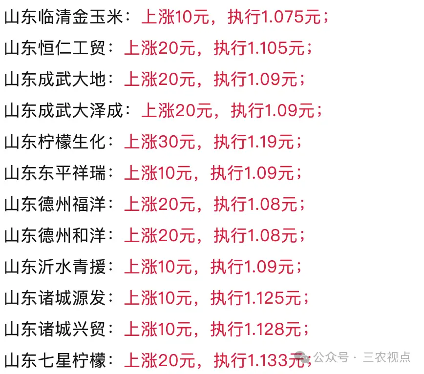 辽宁玉米价格